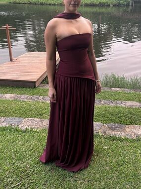 BABYBOO MALIYAH MAXI DRESS - CHERRY LACQUER